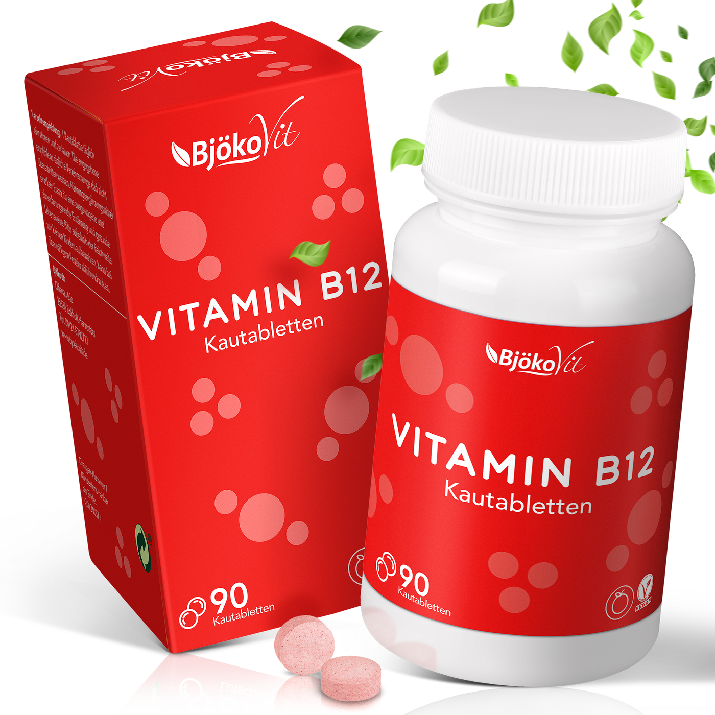 Vitamin B12 Kautabletten mit Orangen-Geschmack (vegan)