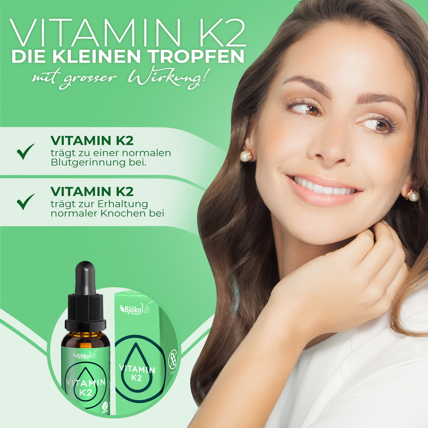Vitamin K2 MK-7 Tropfen – 100 μg (vegan)